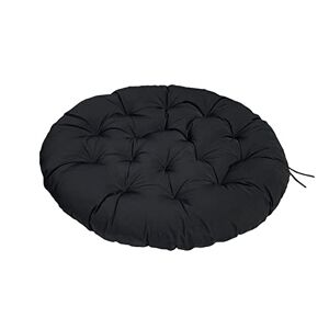 Treer Papasan Chair Cushion Outdoor Round Hanging Egg Swing Not Removable Cover/Indoor Outdoor Courtyard Garden/Soft Thicken Seat Pad, without Chair (40x40cm,Black)