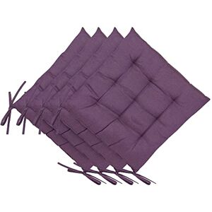 ZZZMRH Chair Cushions Pack of 2 Seat Pads for Dining Chairs, Garden Chair Cushions Tie On_9 Stitch_Purple Indoor/Outdoor Seat Cushions Comfortable Chair Pads for Kitchen Seat Pads 9 stitch cushions