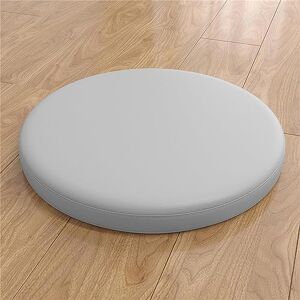 FANSU Round Memory Foam Seat Cushion, Soft Comfort Waterproof Stool Cushion Washable Chair Pad for Garden Indoors Outdoors Car Office Sofa (Diameter 30cm,Silver grey)