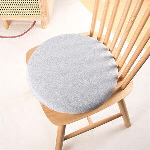 FANSU Round Memory Foam Seat Cushion, Soft Comfort Stool Cushion Washable Chair Pad for Garden Indoors Outdoors Car Office Sofa (40x40x4.5cm,Light grey)