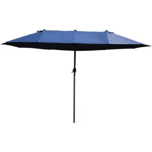 Outsunny 4.6M Garden Patio Umbrella Canopy Parasol Sun Shade with Base