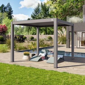 PRIMEYARD 3x3m Pergola, louvered roof, anthracite grey - (400113)