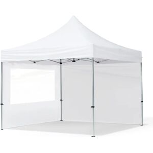 Toolport 3x3 PES 700 Pop up gazebo ECONOMY Aluminium 32 mm, incl. Sidewalls with Panorama Windows, white - (59017)