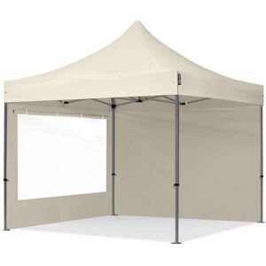 Toolport 3x3m PES 750 Pop Up Gazebo PREMIUM Steel 40 mm, incl. Sidewalls with Panorama Windows, cream - (600013)