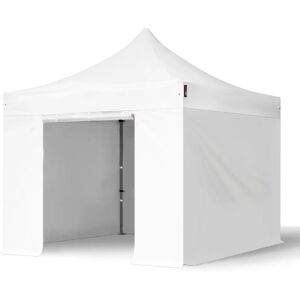 Toolport 3x3m PES 750 Pop Up Gazebo PREMIUM Steel 40 mm, incl. Sidewalls, white - (600037)