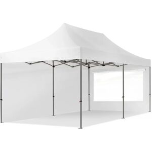 Toolport 3x6m PES 750 Pop Up Gazebo PREMIUM Steel 40 mm, incl. Sidewalls with Panorama Windows, white - (600083)