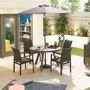 Hugo Boss Garden 4 Seat Round Dining Set   Dark Grey