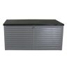 Charles Bentley 490L Gallon Water Resistant Plastic with Lock in Gray/Black 64.4 H x 146.4 W x 61.0 D cm