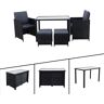 AREBOS Rattan seating group - Set of 5 parts