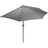 Christow 2.7m Half Parasol - Grey