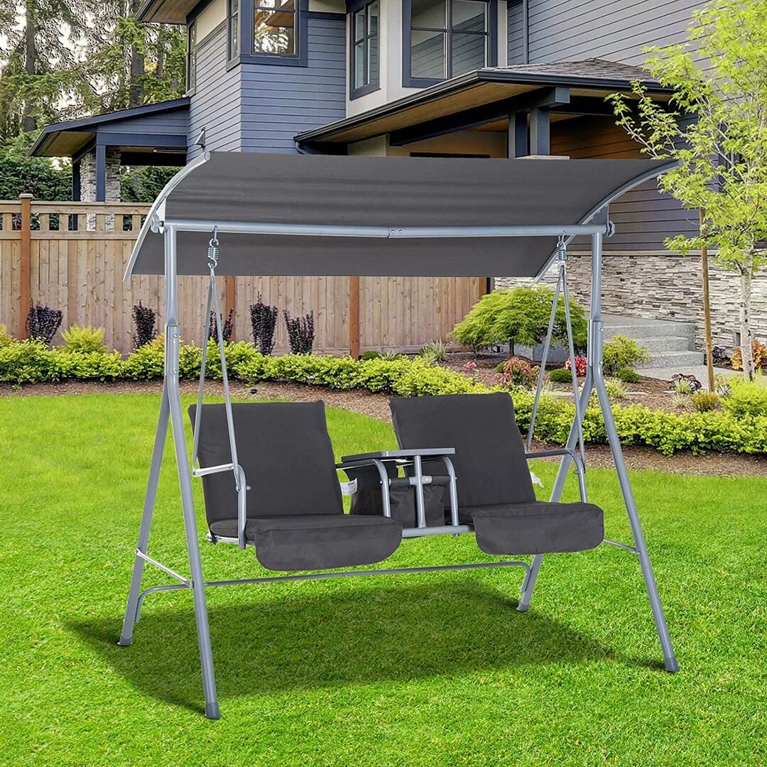 Photos - Canopy Swing Sol 27 Outdoor Aaryanna Swing Seat with Stand gray 165.0 H x 170.0 W x 110