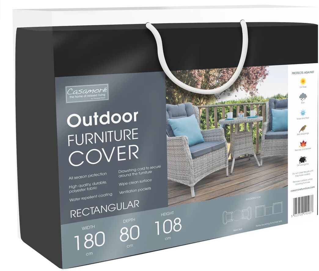 Photos - Furniture Cover Casamore Conversation Set Cover black 108.0 H x 180.0 W x 80.0 D cm