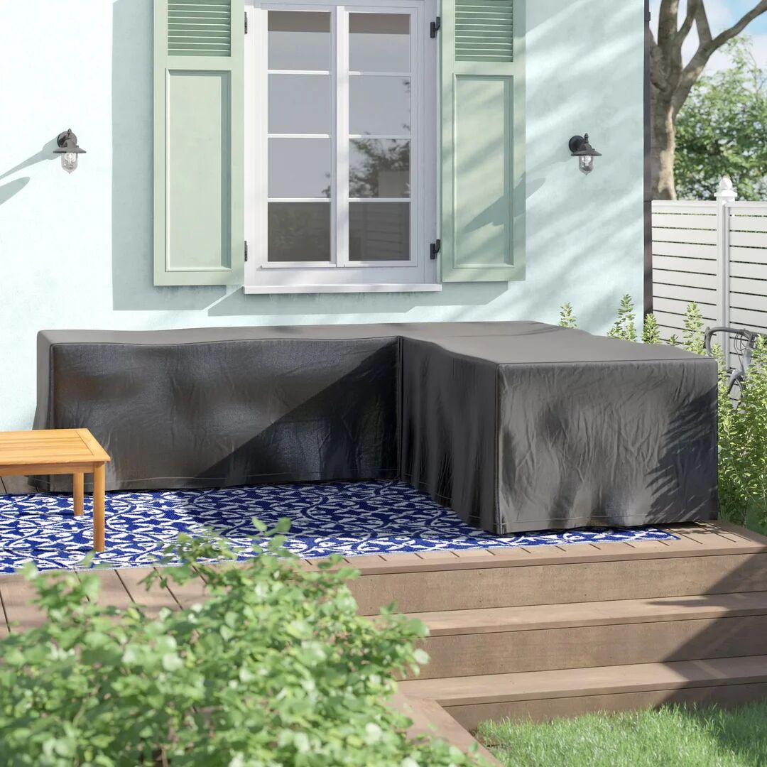 Photos - Furniture Cover Symple Stuff Jayant Outdoor Corner Sofa Cover black 70.0 H x 235.0 W x 100