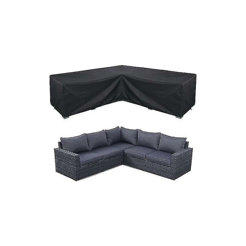 Waterproof Corner Sofa Cover Garden Furniture Set Outdoor Sectional Cover (28622282cm) - Alwaysh