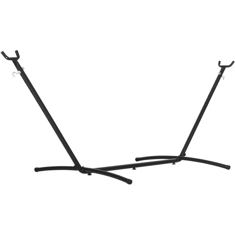 2.86m Metal Hammock Stand Frame Replacement Garden Outdoor Patio - Black - Outsunny