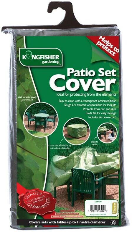 Medium Garden Patio Furniture Set Chair Table Cover 4 Seater Green - Kingfisher