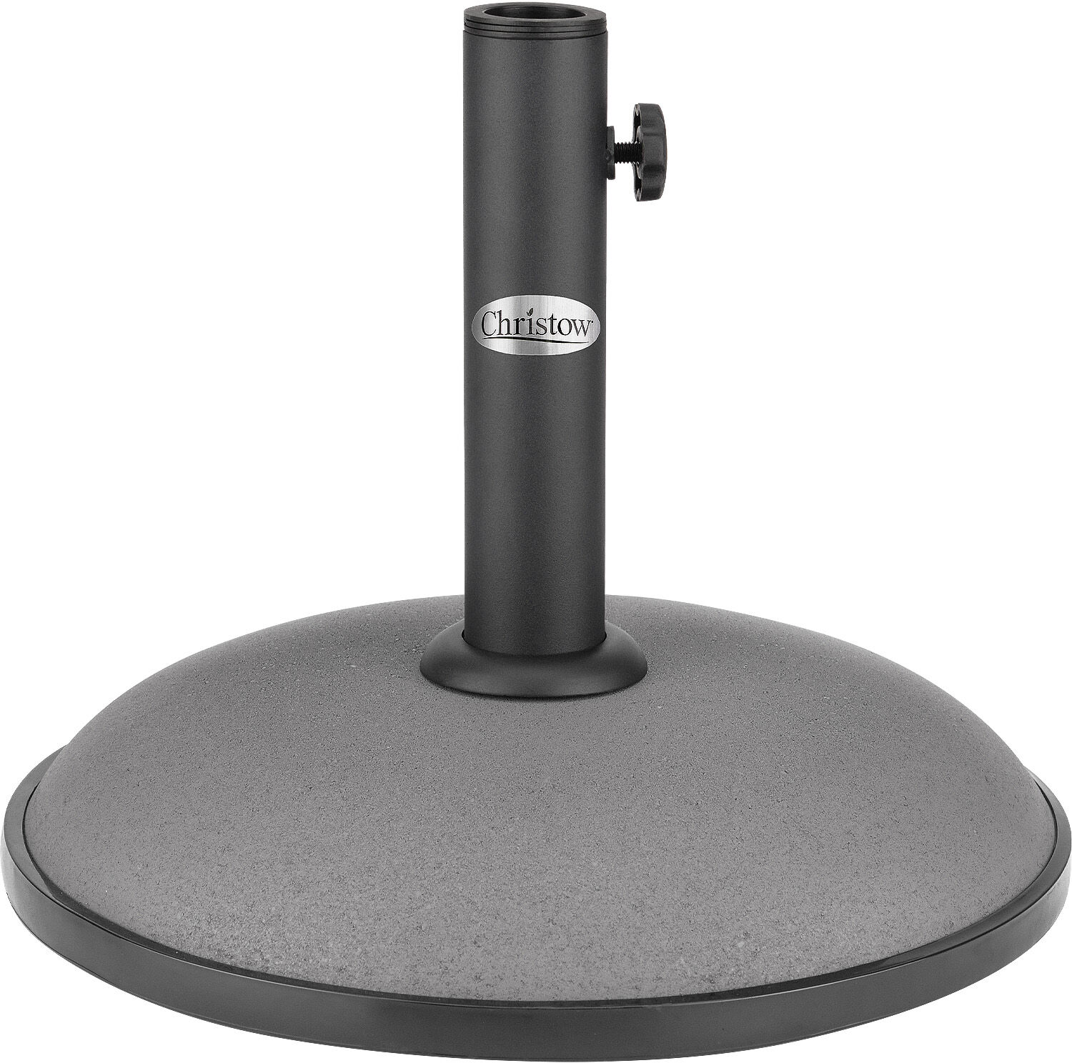 Christow 11kg Round Parasol Base With 30mm 35mm 38mm Adaptor - Grey