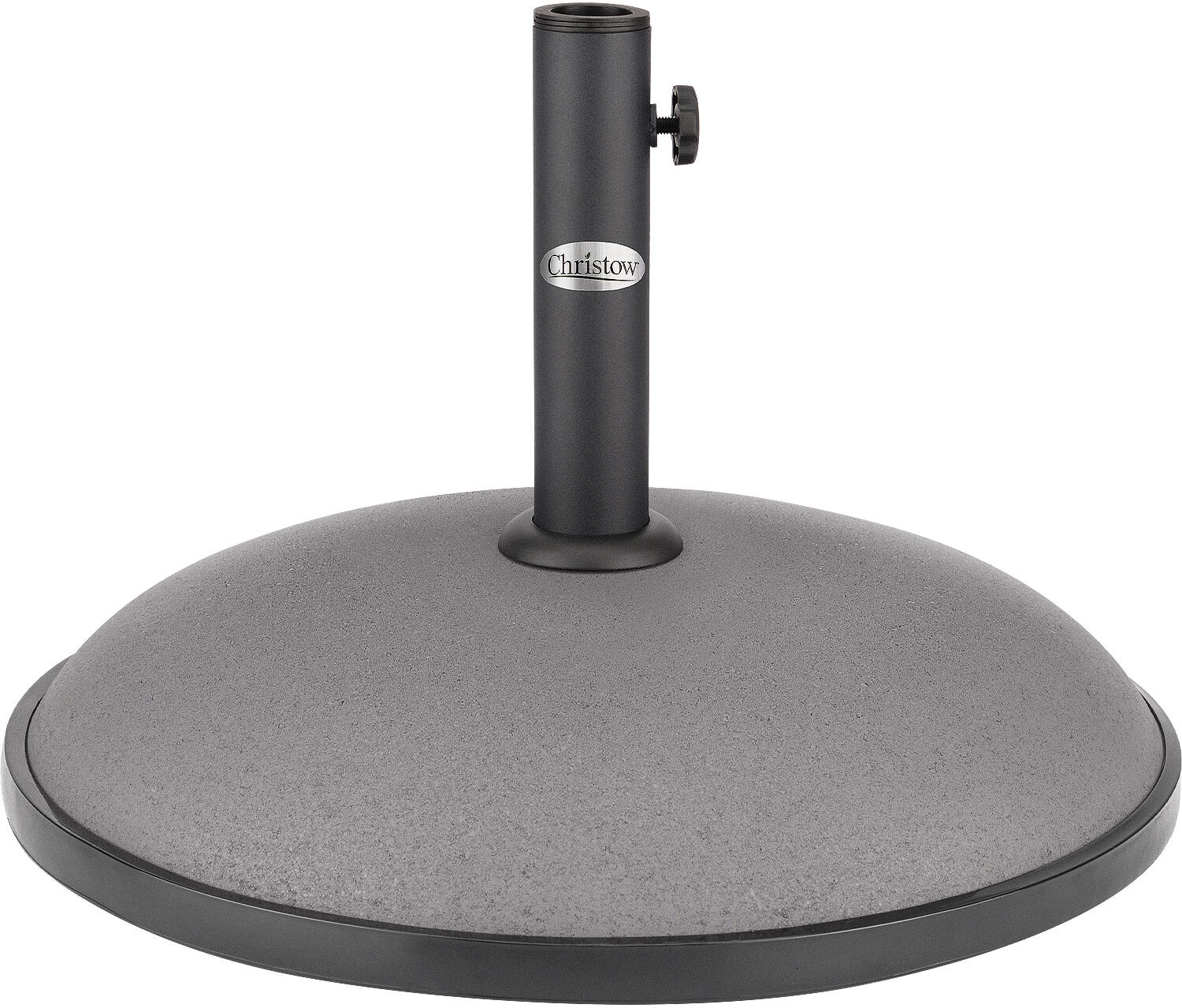 Christow 25kg Round Parasol Base With 35mm 38mm 48mm Adaptor - Grey