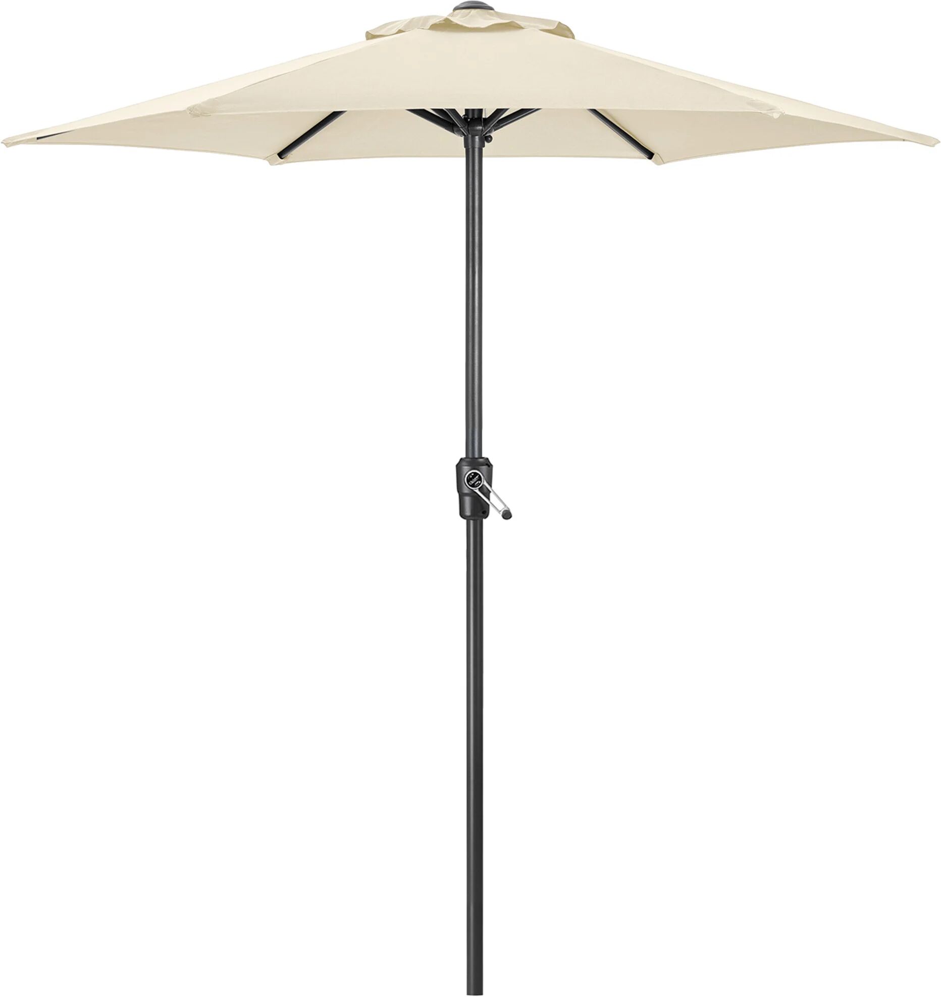 Christow 2m Parasol With Crank - Cream - Cream