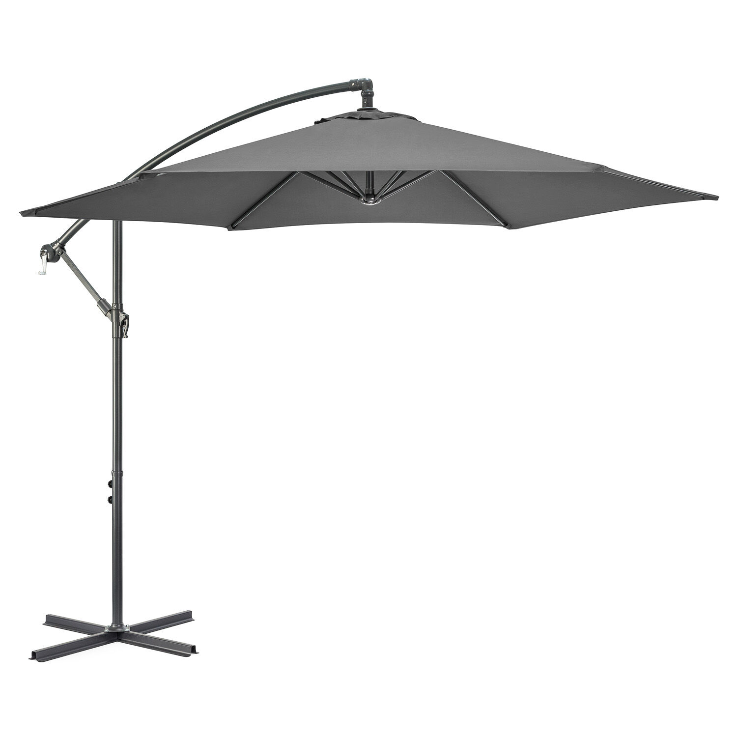 Christow Banana Parasol 3m - Grey - Grey