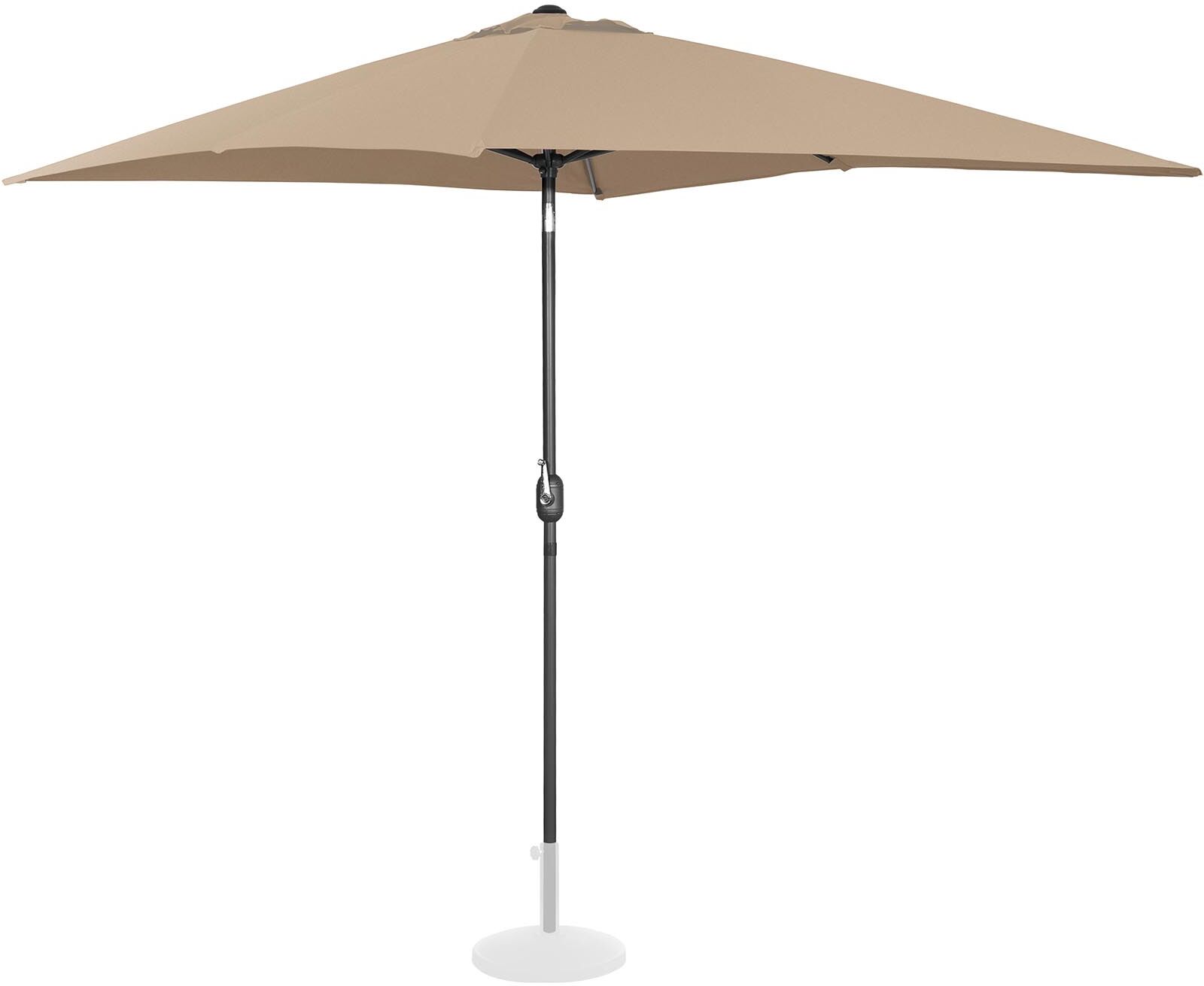 Uniprodo Factory seconds Large Outdoor Umbrella - taupe - rectangular - 200 x 300 cm - tiltable UNI_UMBRELLA_TSQ2030TA