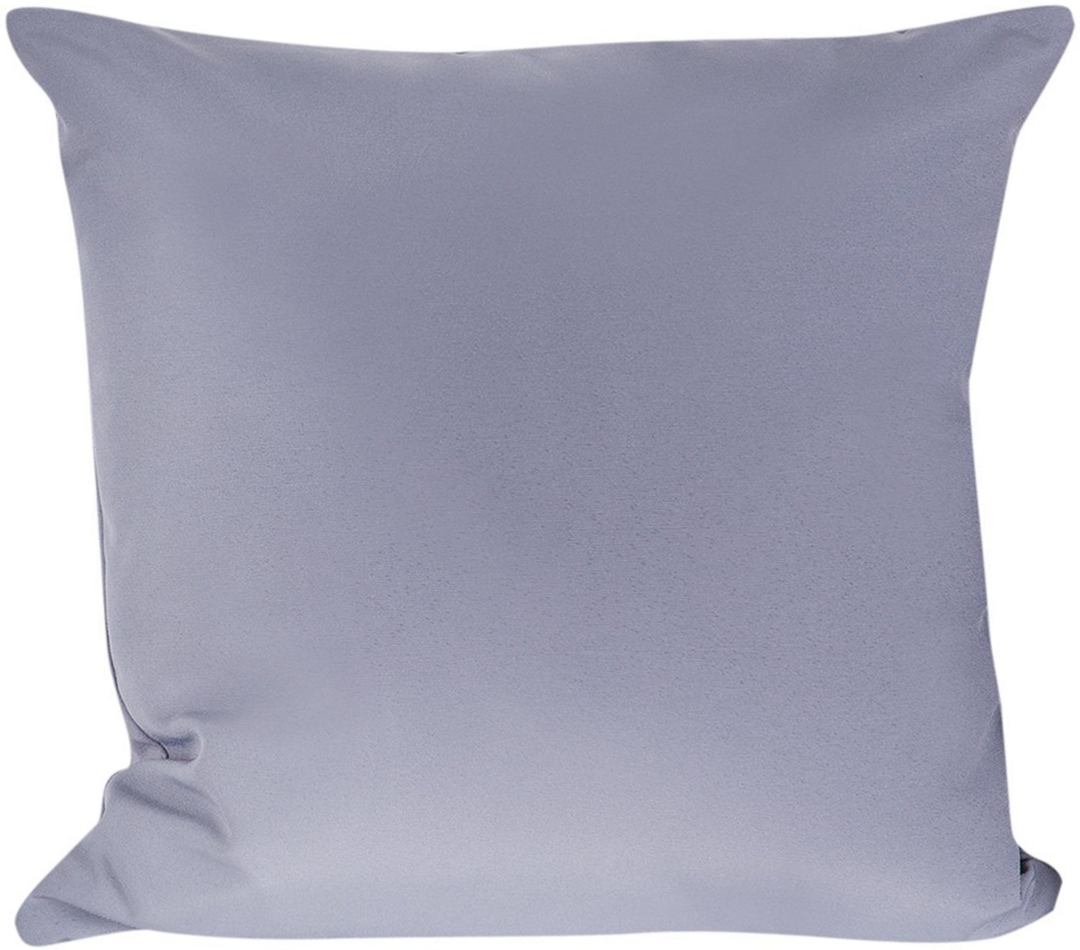 Beliani Outdoor Garden Cushion Grey 50 x 50 cm Water Resistant Square Removable Cover