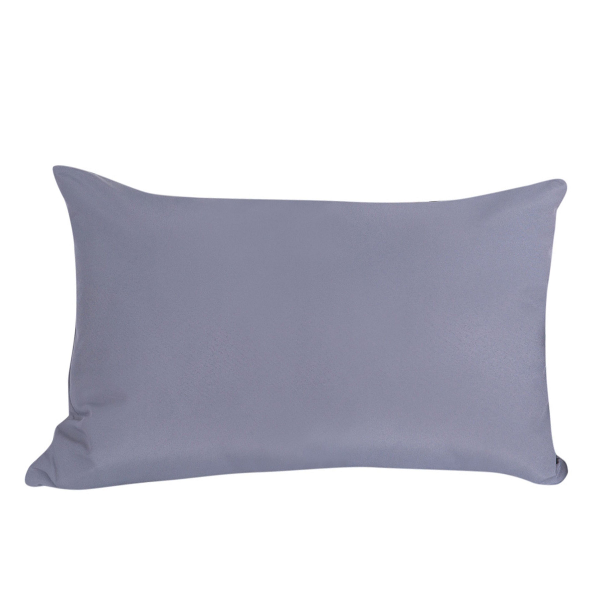Beliani Outdoor Garden Cushion Grey 50 x 70 cm Water Resistant Rectangular Removable Cover