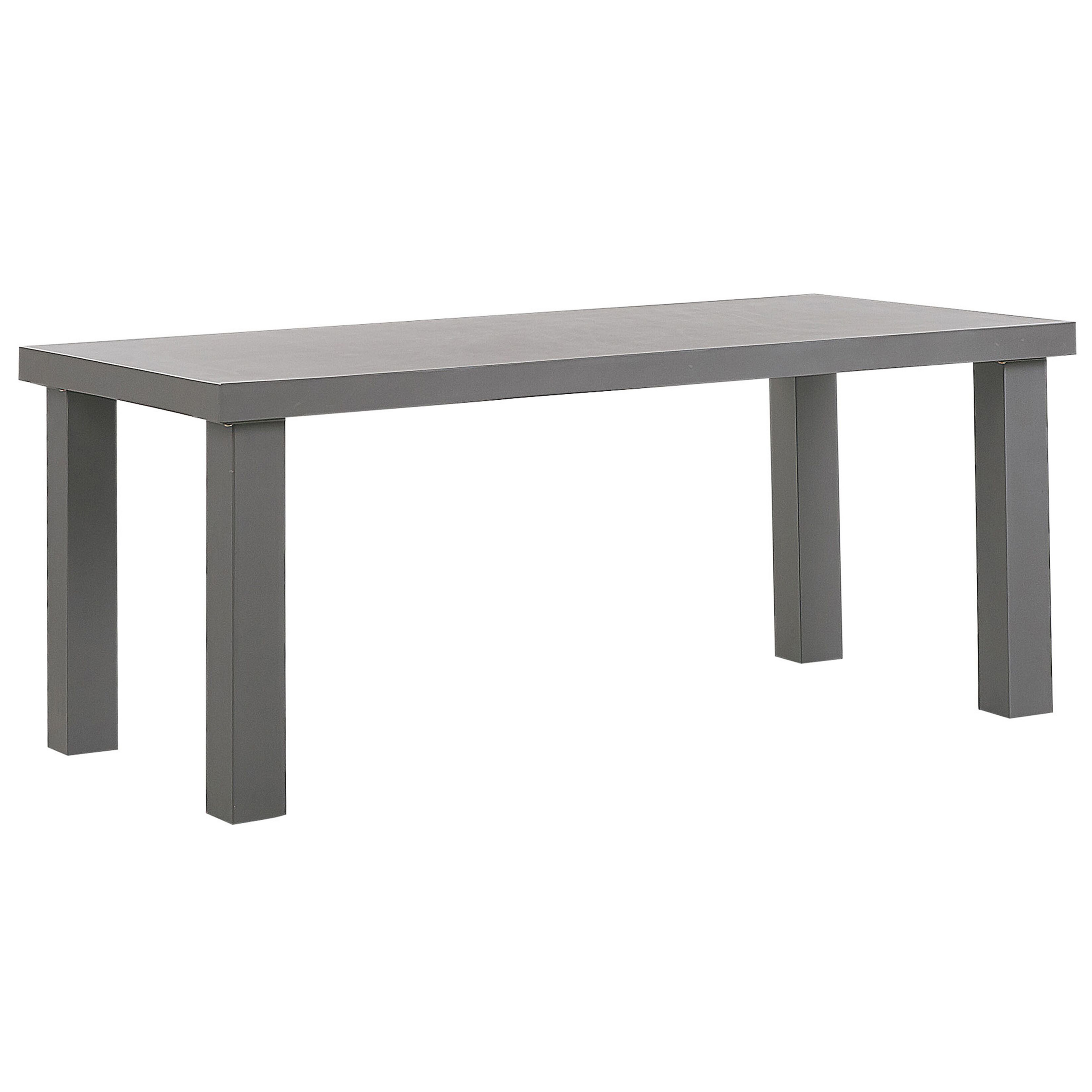 Beliani Garden Dining Table Grey Concrete 180 x 90 cm 6 Seater Water Resistant