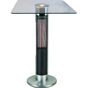 Energ+ Infrared Electric 1500W Outdoor Heater Square Bistro Table With LED