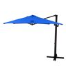 California Umbrella 8.5 ft. Bronze Aluminum Square Cantilever Patio Umbrella with Crank Open Tilt Protective Cover in Pacific Blue Sunbrella