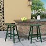 WESTIN OUTDOOR Franklin Dark Green 29 in. Plastic Outdoor Bar Stool (Set of 2)