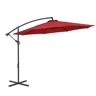 CASAINC 10 ft. Steel Cantilever Offset Patio Umbrella in Red