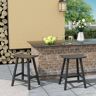 WESTIN OUTDOOR Franklin Gray 24 in. Plastic Outdoor Bar Stool (Set of 2)