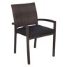 Atlantic Contemporary Lifestyle Liberty Grey Patio Dining Armchair with Grey Cushion (4-Pack)