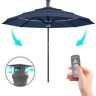 ABOVE Height Series 11 ft. Smart Market Patio Umbrella, Remote Control, LED Light, Wind Sensor - Sunbrella Spectrum Indigo