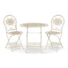 Alpine 3-Piece Indoor/Outdoor Bistro Set Folding Table and Chairs Patio Seating, White