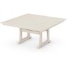 POLYWOOD Farmhouse Trestle Sand Square Plastic Outdoor Dining Table