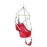 VINGLI 4 ft. Hanging Sky Hammock Chair with Fuller Pillow and Drink Holder Beech Wood Indoor/Outdoor Patio Yard 250LBS in Red