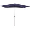 CASAINC 10 ft. x 7 ft. Aluminum Rectangular Market Solar Lighted Patio Umbrella in Navy