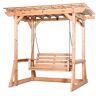 Backyard Discovery Callahan 50 in. 2-Person Outdoor All Cedar Wood Patio Porch Swing with Pergola Canopy