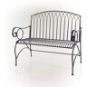 Alpine 44 in. L 2-Person Black Classic Metal Indoor/Outdoor Garden Bench