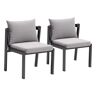 ZUO Horizon Outdoor Collection Gray Olefin Dining Chair - (Set of 2)