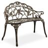 Costway 2-Person Accented Bronze Accented Bronze Cast Aluminum Outdoor Bench