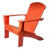 RSI Orange Cedar Extra Wide Adirondack Chair with Built-In Bottle Opener and Matching Folding Table