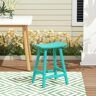 WESTIN OUTDOOR Franklin Turquoise 24 in. Plastic Outdoor Bar Stool