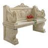 Design Toscano Giant Neoclassical Swan 64 in. W 2-Person Ancient Ivory Fiberglass Outdoor Bench