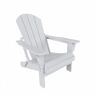 WESTIN OUTDOOR Addison Poly Plastic Folding Outdoor Patio Traditional Adirondack Lawn Chair in White
