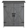Tunearary Professional Install Outdoor Storage Shed 1.25 ft. W. x 4 ft. D Wooden Shed with Multi-Function Gray 5 Sq. Ft.