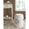 SAFAVIEH Flower Drum White Ceramic Garden Stool