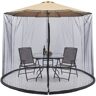 Best Choice Products 9 ft. Patio Umbrella Bug Screen w/Zipper Door, Polyester Netting in Black